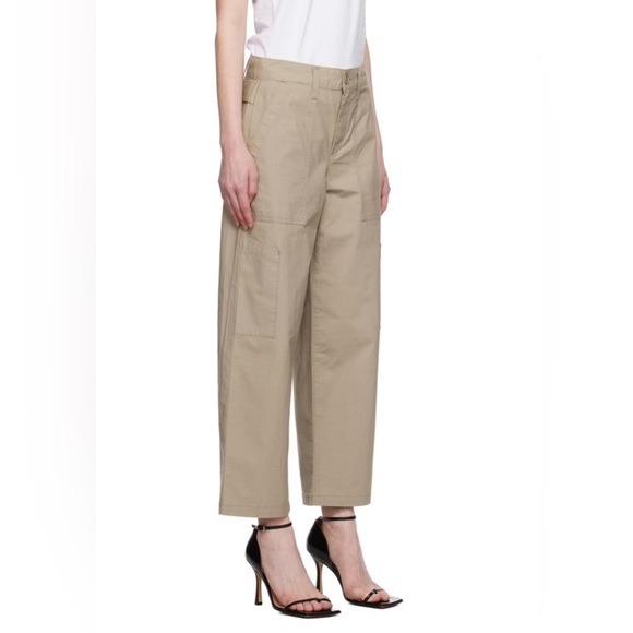 Agolde Pants - Agolde Tan Cropped Ankle wide leg pants